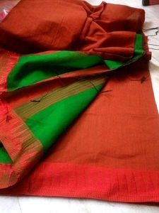 Elegant Red Handloom Saree