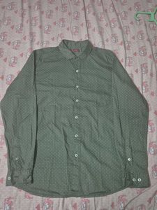 Olive Green Dot Shirt