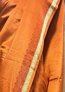 🧡🥭Elegant Orange Saree🧡🥭