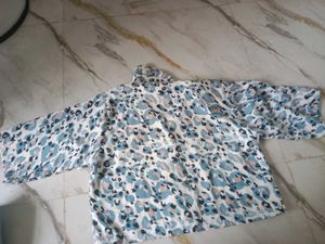 Leopard Print Cropped Shirt