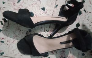 Velvet Black Pencil Heels