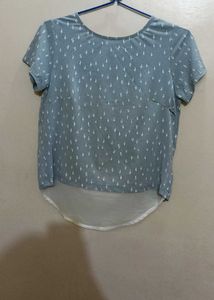 Grey Patterned Top