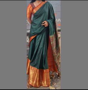 Elegant Green Silk Saree