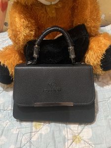 Black Structured Handbag