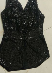 Sparkling Sequin halter neck top