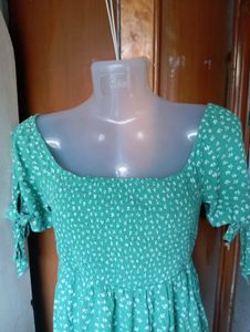 Green Floral Day Dress