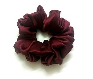 B1G1 Maroon Satin Fluffy Scrunchie