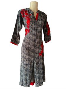 Elegant Grey Embroidered Kurta