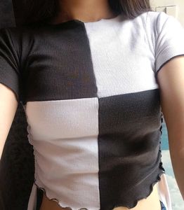 Two-Tone Cinched T-Shirt