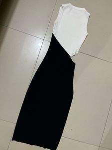Two-Tone Cutout Dress