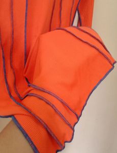 Orange Knit Mini bodycon Dress