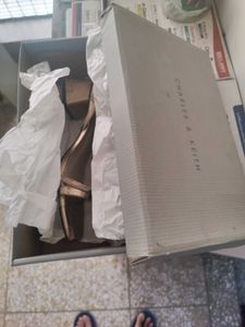 Charles &amp; Keith Gold Heeled Sandals
