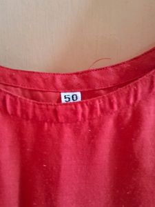 Red Chikankari Kurti