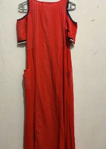 Cold Shoulder Long Kurta