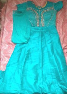 Teal Ethnic Skirt