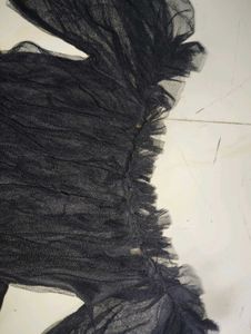 Black Tulle Off-Shoulder Dress