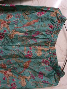 Teal Floral Print Top &amp; Pant Set