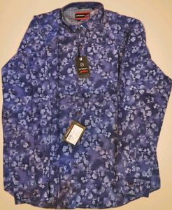 John Players Jeans Indigo Floral Print Shirt