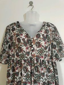 Floral Print Babydoll Dress