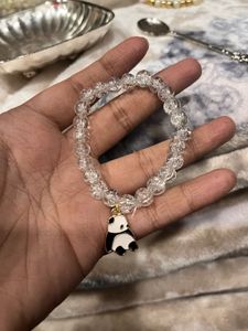 Panda Charm transparent Beaded Bracelet
