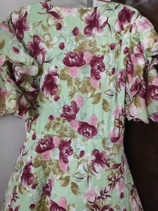 Floral A-Line Midi Dress
