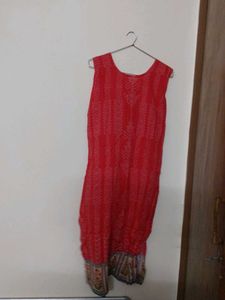 Red Printed Kurta