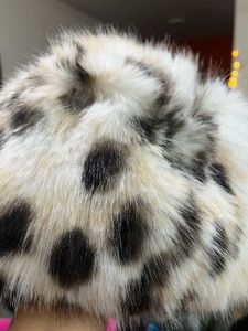Animal Print Faux Fur fluffy hat