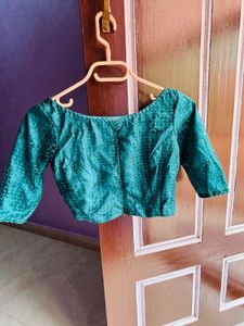 Ombre Green &amp; Blue Saree