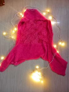 Fuzzy Pink Cardigan