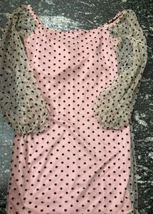 Polka Dot Mesh Dress