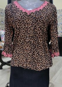 Black Printed Top