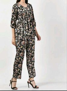 Floral Print Top & Pant Set