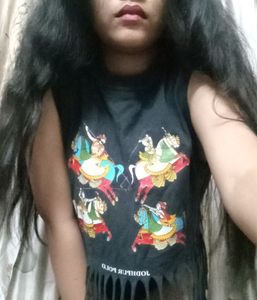 Stylish Black Summer Crop Top For Girls