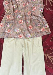 Cotton short kurtha &amp; pant set