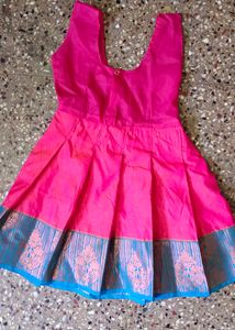 Silk Pattu Pavada For Baby&#39;s Only Once Used