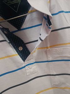 Striped Long Sleeve Polo Shirt