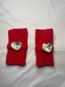 Red Heart Wrist Warmers