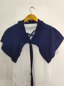Navy Blue And White Top