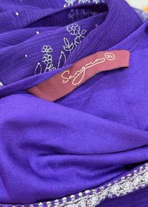 Sangaria-Violet V Neck Kurta Set💜