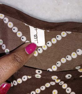 Patterned Brown Kurta