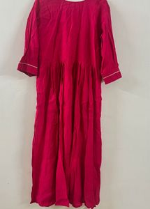 Elegant Pink Kurta Pant Set  (Best For L Size)