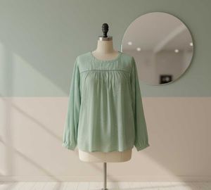 Mint Green Embroidered Top