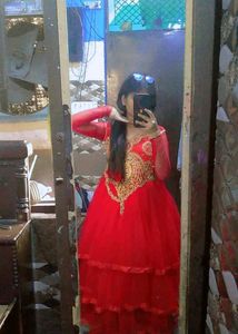 Red Ethnic Gown