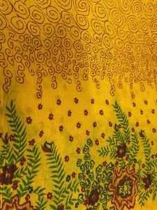 Yellow Floral Jaipuri Cotton Dupatta