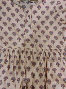 Beautiful Peach🍑 Cotton Empire Kurti
