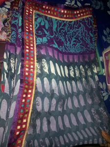 Saree Multi Colour And Multiple Prints For Reuse R