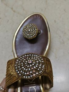 Gold Wedge Heels From Catwalk