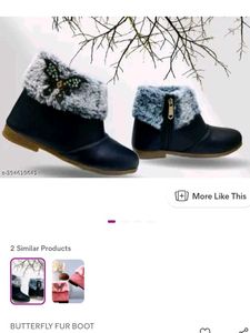 Toddler Black Faux-Fur Boots