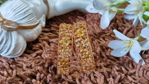 One Gram Gold Broad Heavy Bangles