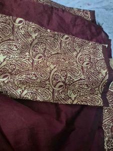Party Wear Saree With Attached Blouse Piece